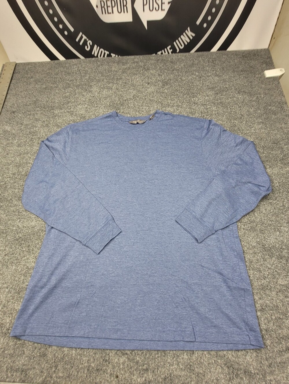 Daniel Cremieux Mens Signature Label Pima Cotton Long Sleeve T-Shirt Blue Sz XL